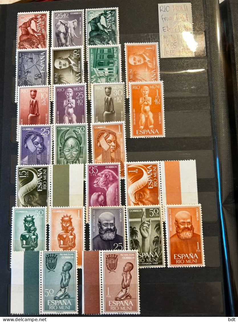 WS100 SPANISH COLONIES 1961-1965 COLLECTION SAHARA+RIO MUNI+FERNANDO POO+IFNI+ANDORRA MNH** - Collections