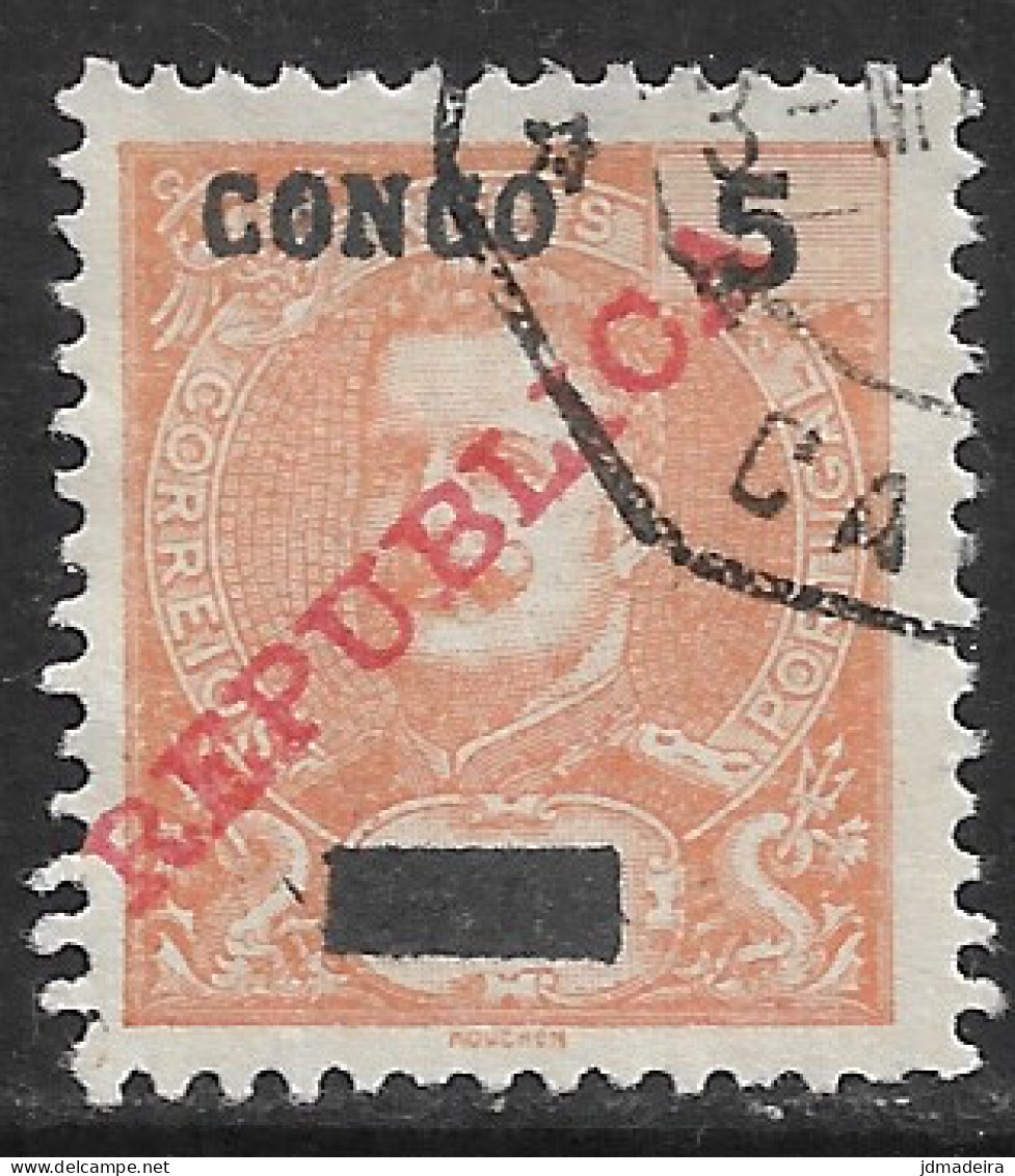 Portuguese Congo – 1910 King Carlos Overprinted REPUBLICA And CONGO 5 Réis Used Stamp - Congo Portuguesa