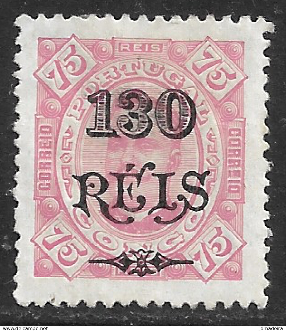Portuguese Congo – 1902 King Carlos Surcharged 130 On 75 Réis Mint Stamp - Congo Portoghese