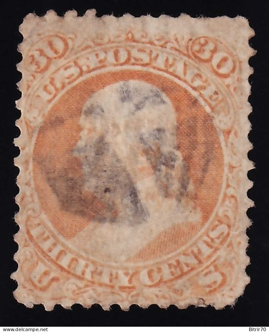 Estados Unidos, 1861-62  Scott. 71, 30 ¢. Orange - Used Stamps