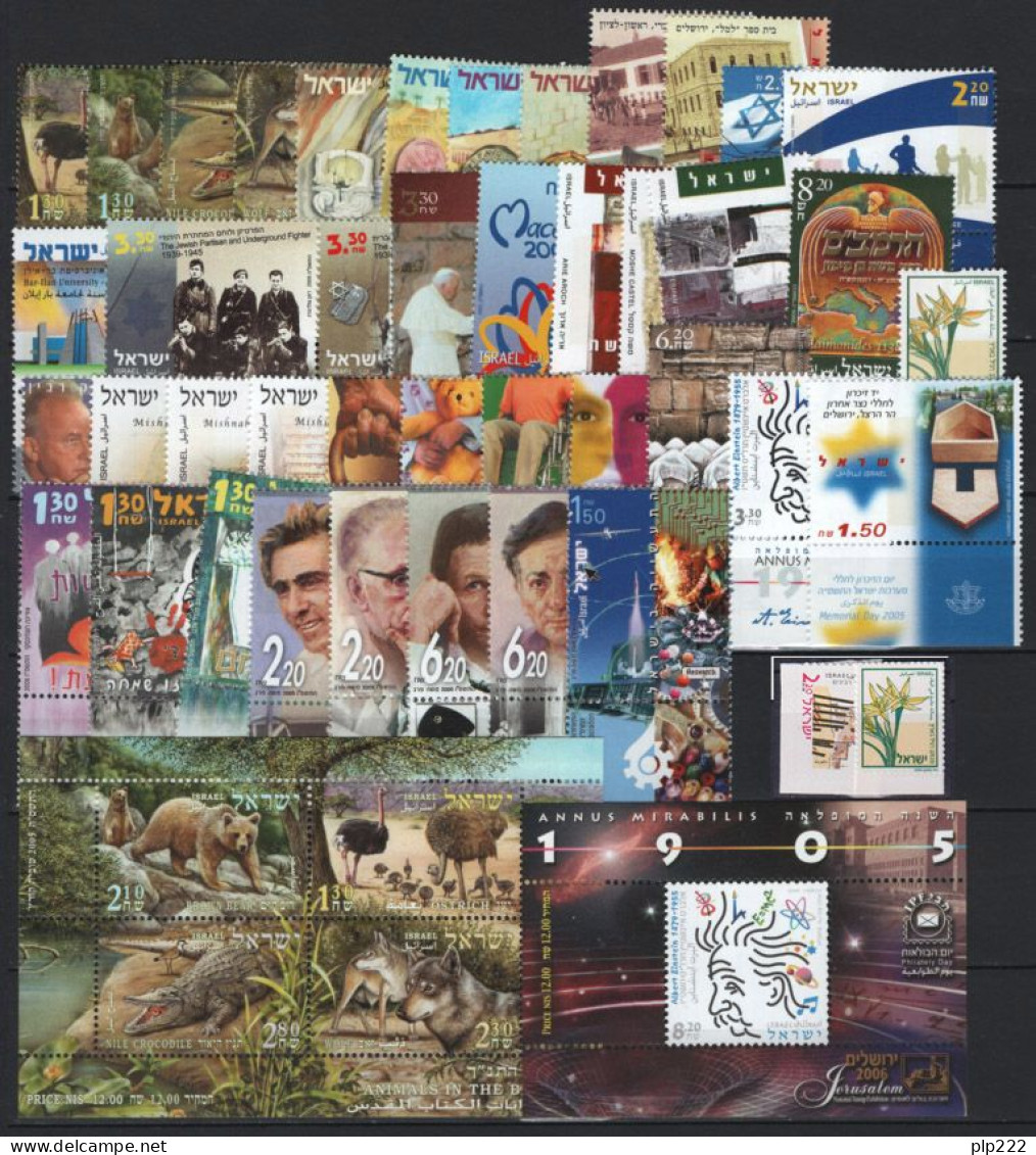 Israele 2005 Annata Completa Con Appendice / Complete Year Set With Tab **/MNH VF - Años Completos