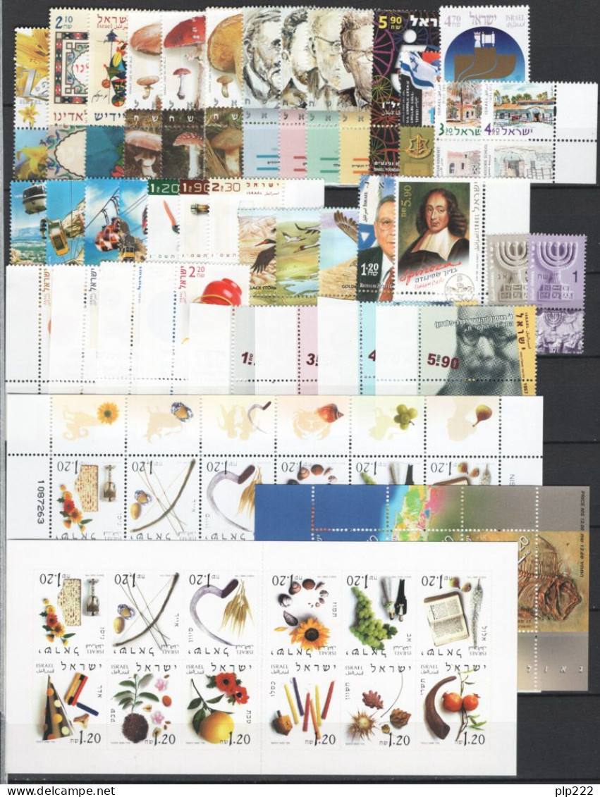 Israele 2002 Annata Completa Con Appendice / Complete Year Set With Tab **/MNH VF - Full Years