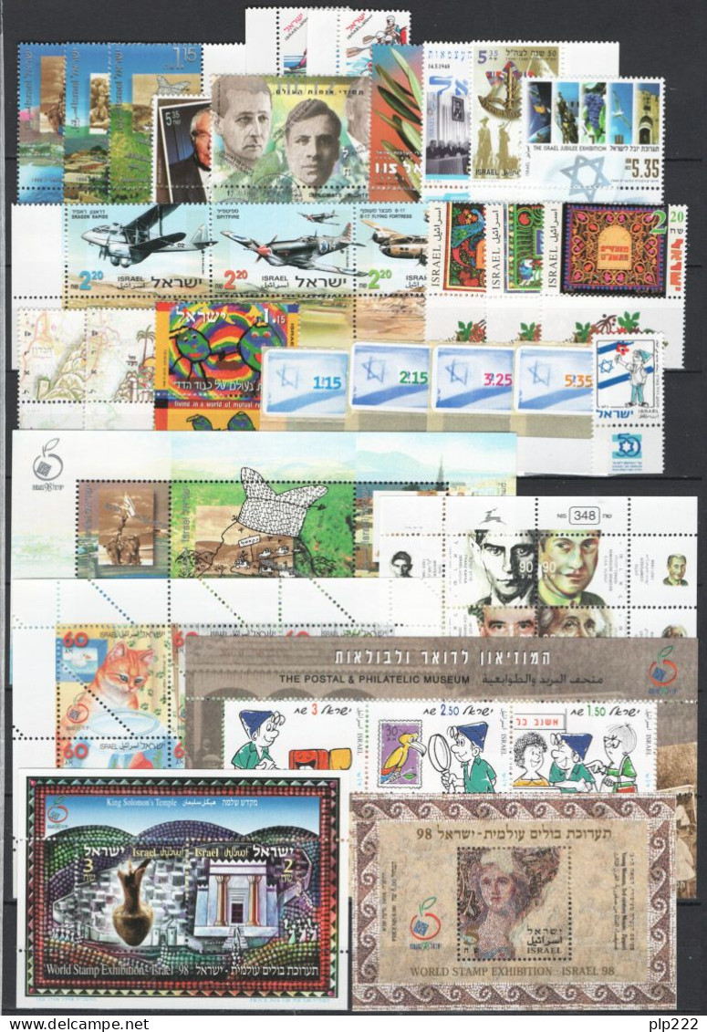 Israele 1998 Annata Completa Con Appendice / Complete Year Set With Tab **/MNH VF - Full Years