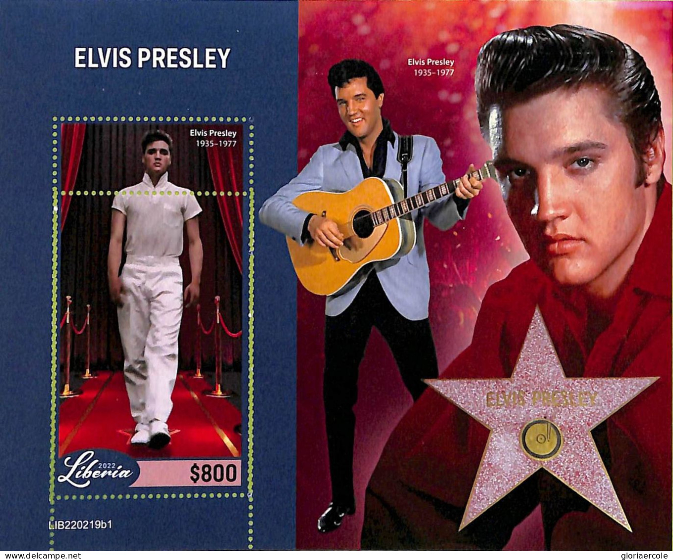 A9001 - LIBERIA - ERROR MISPERF Stamp Sheet  - 2022 - Music, Elvis Presley - Elvis Presley