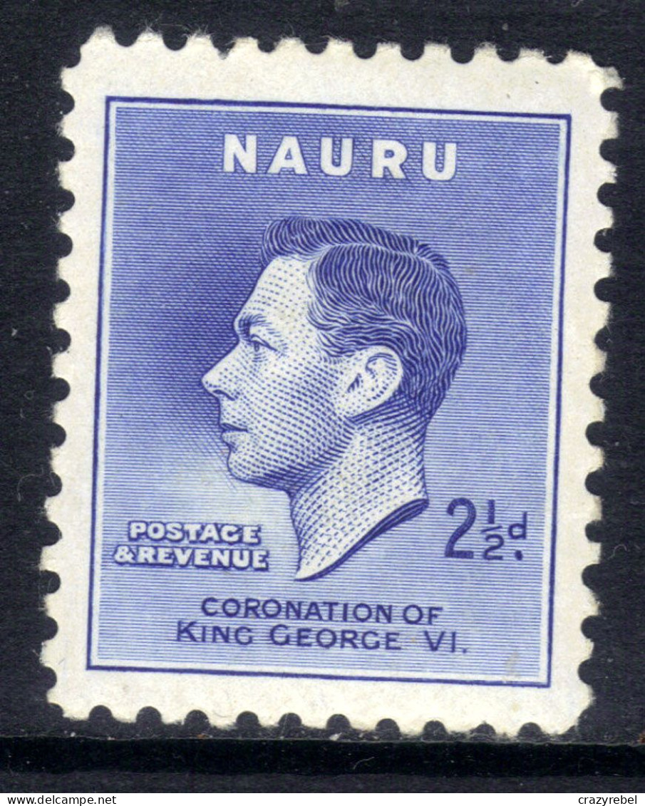 Naura 1937 KGV1 2 1/2d Blue MM Coronation SG 46 ( H370 ) - Nauru