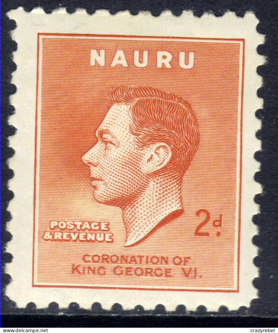 Naura 1937 KGV1 2d Orange MM Coronation SG 45 ( H557 ) - Nauru