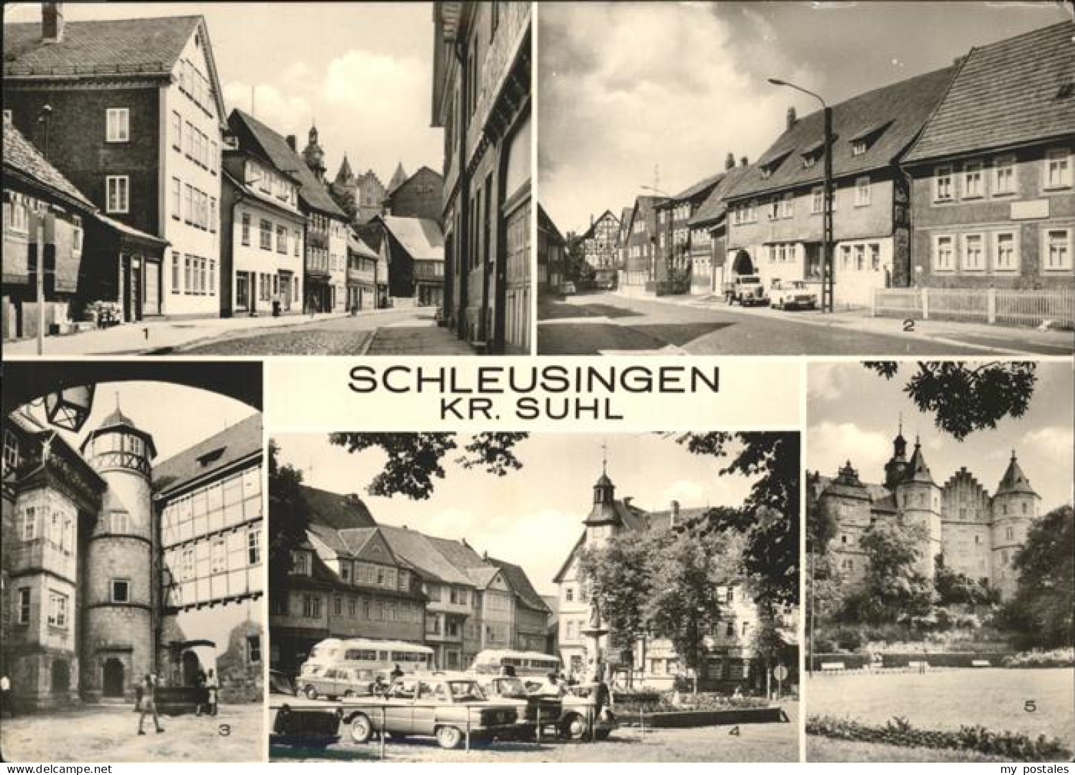 41195268 Schleusingen Kr. Suhl, Bahnhofstr., Schloss Bertholdsburg Schleusingen - Schleusingen