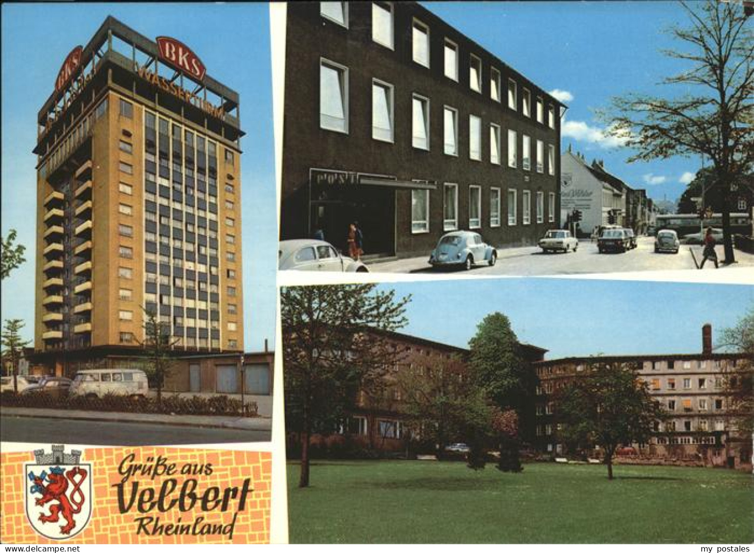 41194993 Velbert Stadtwappen, Wasserturm-Hochhaus, Poststr.  Velbert - Velbert