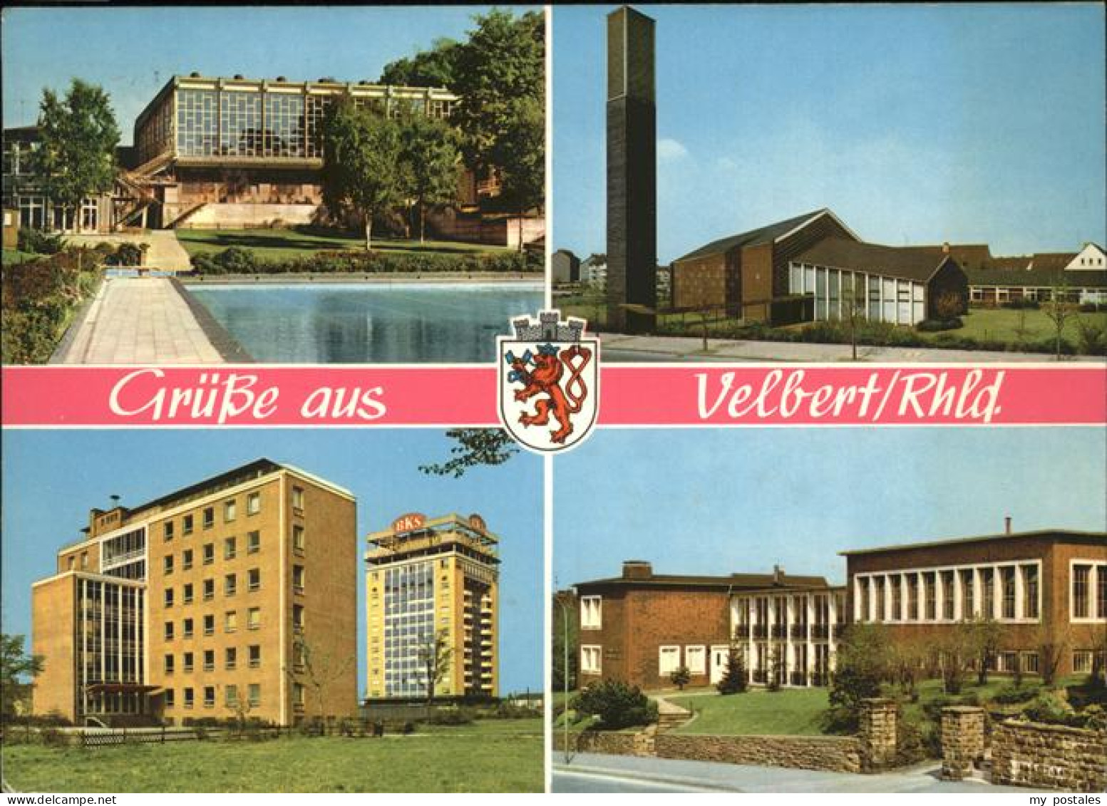 41194990 Velbert Stadtwappen, Hallenbad, Wasserturm Velbert - Velbert