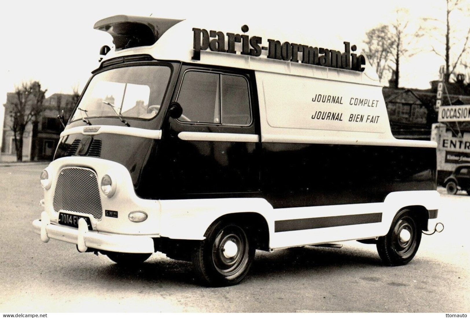 Renault Estafette De Publicité Pour PARIS-NORMANDIE Sur Le Tour De France 1960  -  15x10cms  PHOTO - Camions & Poids Lourds