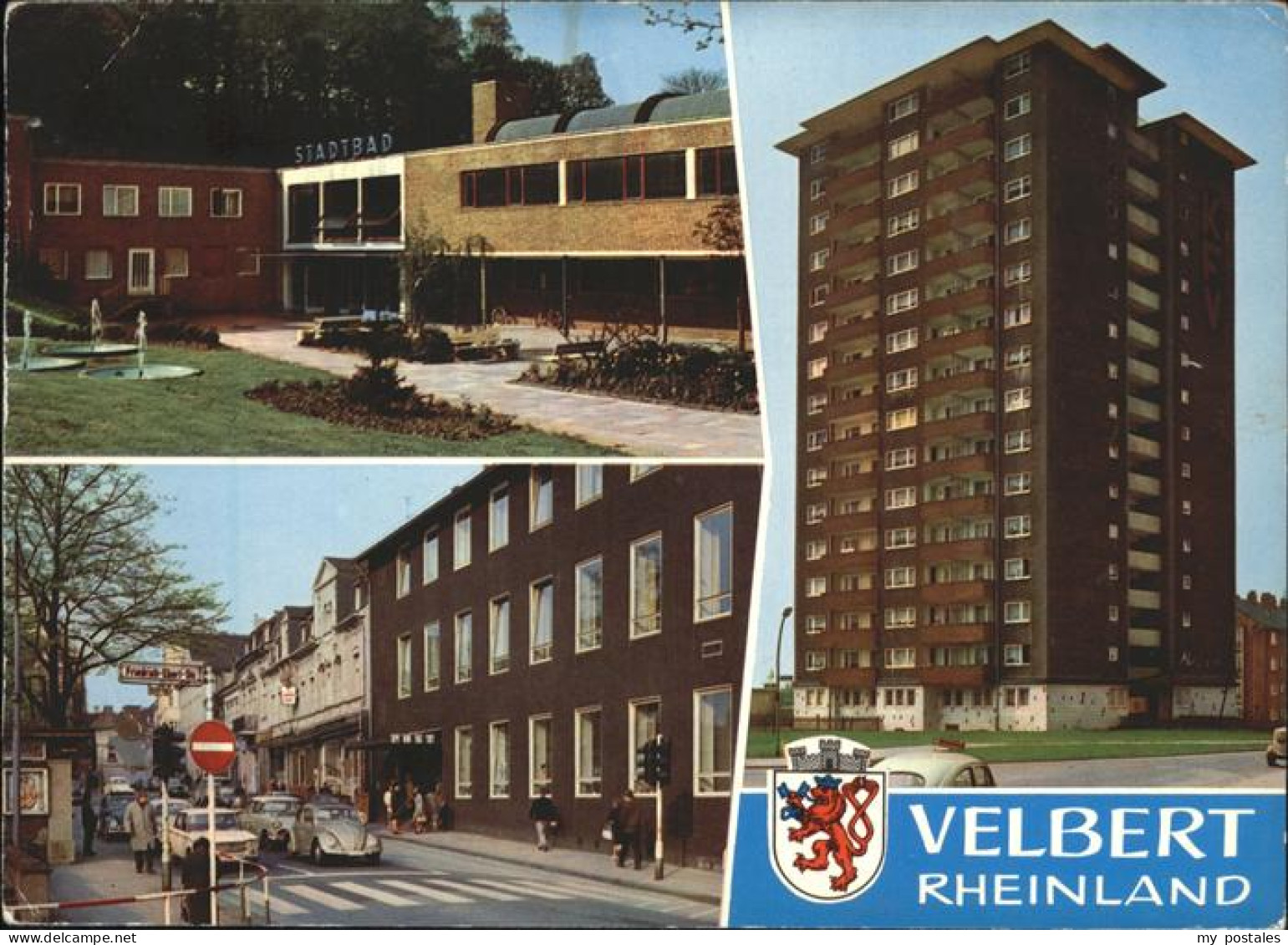 41194910 Velbert Stadtbad, Fliether-Hochhaus, Poststrasse Velbert - Velbert