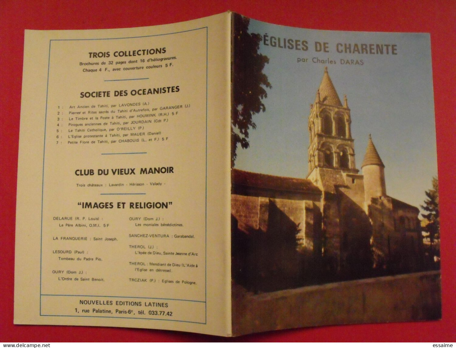 églises De Charente Par Charles Daras. Art Et Tourisme. 1971. Torsac Trois-palis Ruffec  Mouthiers Magnac Lichères Dirac - Poitou-Charentes