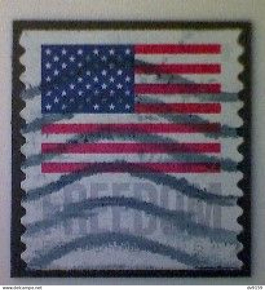 United States, Scott #5791, Used(o), 2023 Booklet, Freedom Flag, (63¢), Gray, Blue, And Red - Gebruikt