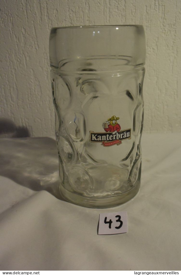 C43 Véritable Chope Kanterbräu Dessin Original Rare - Bicchieri