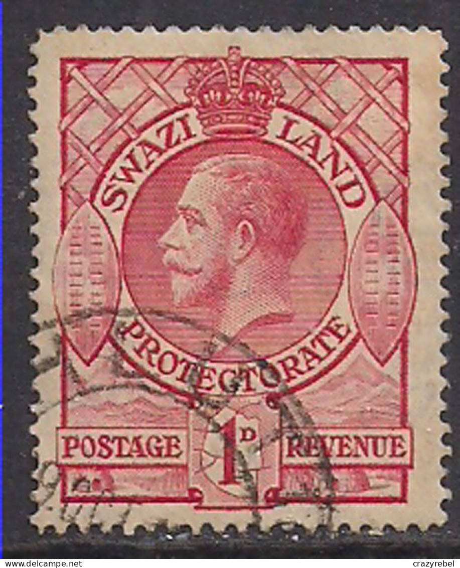 Swaziland 1933 KGV 1d Red Used SG 12 ( C1357 ) - Swaziland (...-1967)