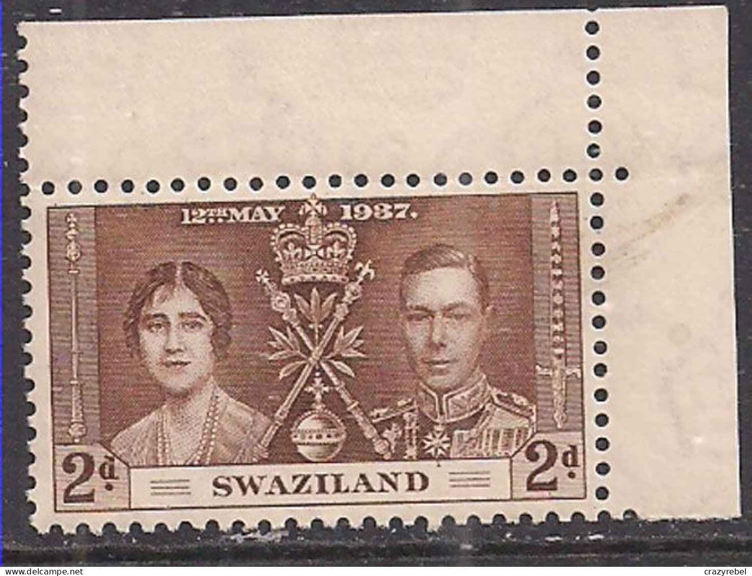 Swaziland 1937 KGV1 2d  Coronation MNH SG 26 ( L1386) - Swaziland (...-1967)