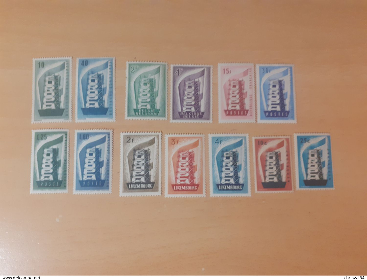 TIMBRES      EUROPA   ANNEE  COMPLETE   1956    COTE  566,00  EUROS  NEUFS  LUXE** - Komplette Jahrgänge