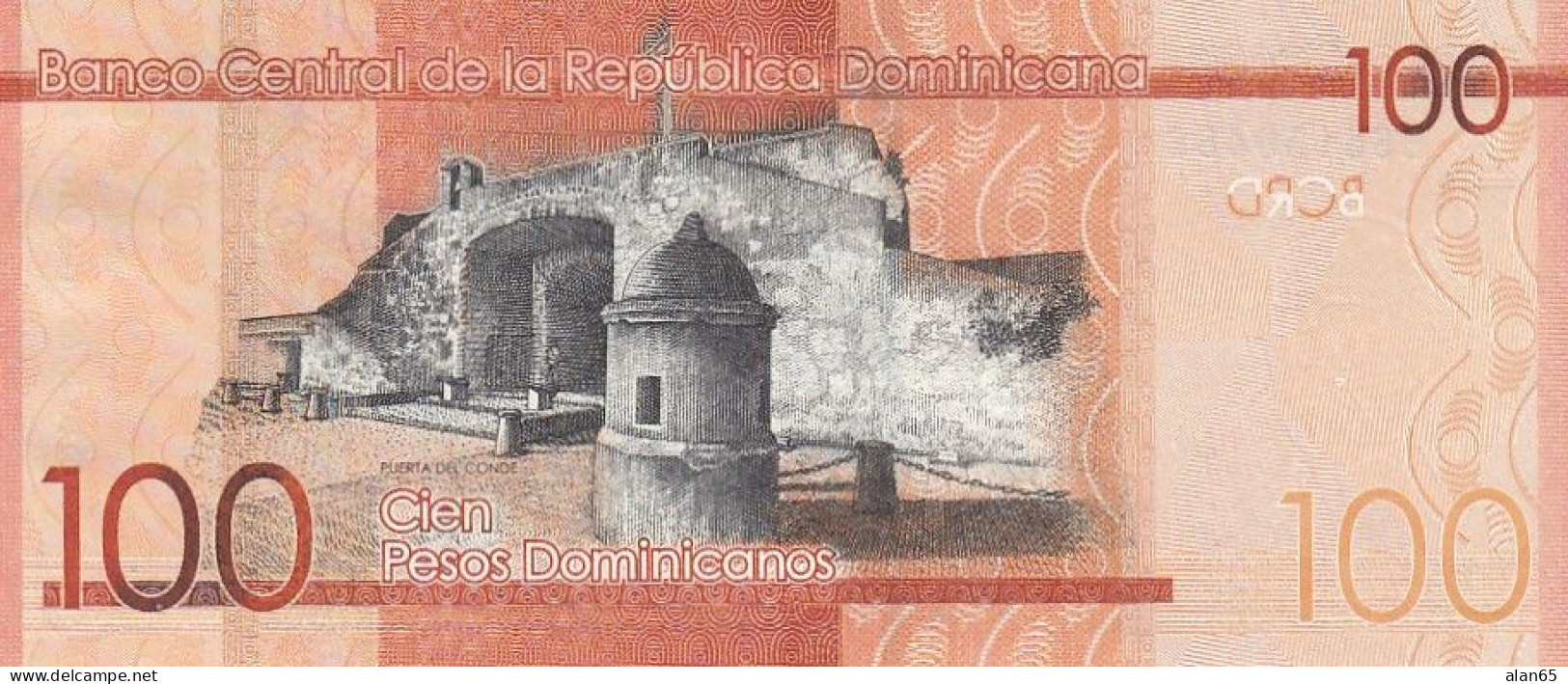 Dominican Republic #190, 100 Pesos 2014 Banknote - Repubblica Dominicana