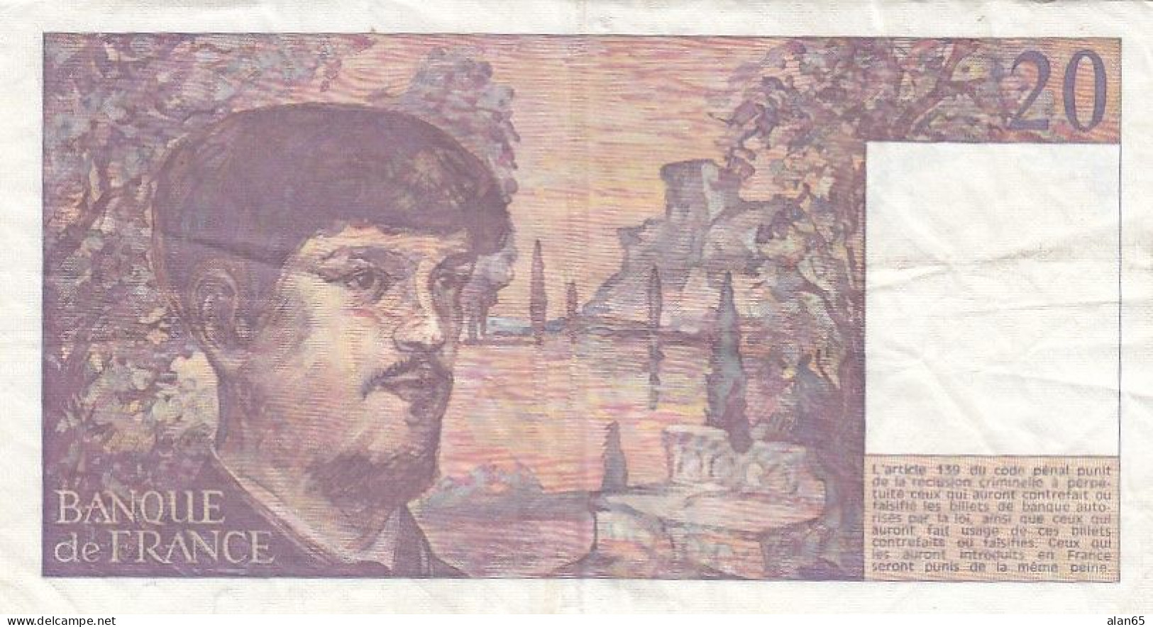 France #151a, 20 Francs 1982 Banknote - 20 F 1980-1997 ''Debussy''