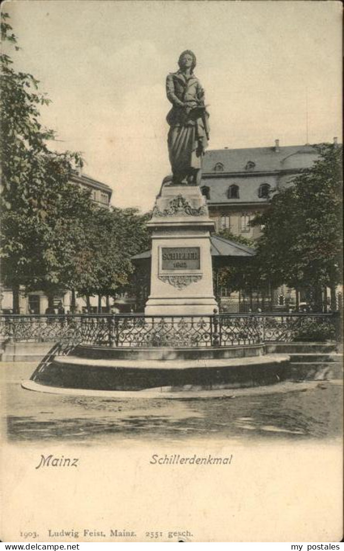 41186840 Mainz Rhein Schillerdenkmal Mainz - Mainz