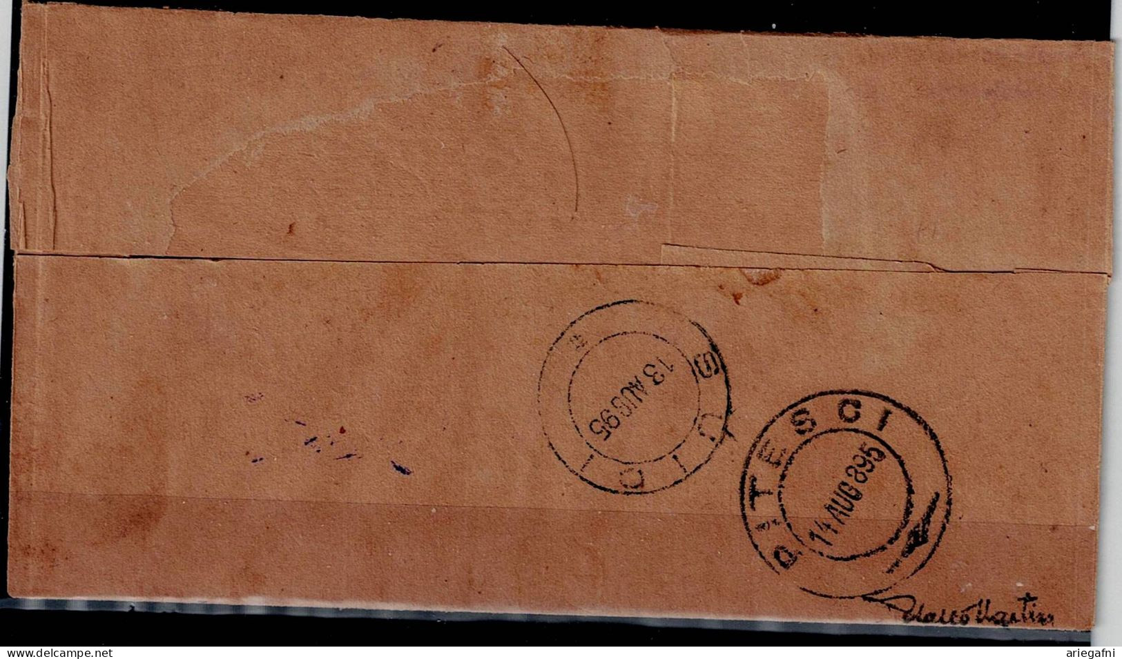 ROMANIA 1895 COVER SENT IN 12/8/95 FROM JIBLEA TO PITESCI VF!! - Lettres & Documents