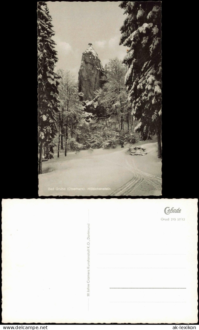 Ansichtskarte Bad Grund (Harz) Umland-Ansicht Oberharz Hübichenstein 1957 - Bad Grund