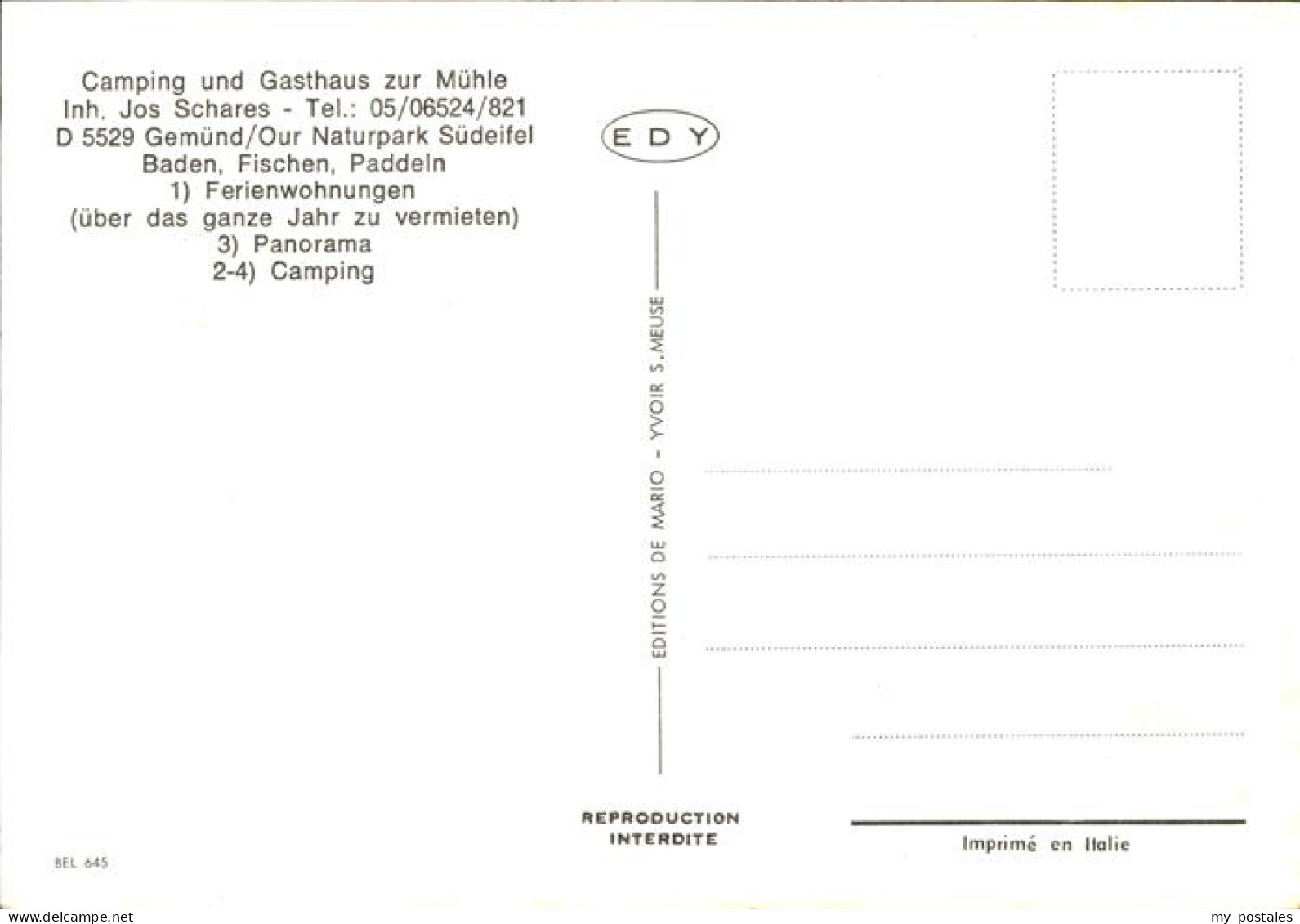 41185686 Gemuend Eifel Camping Gasthaus Zur Muehle Gemuend - Schleiden