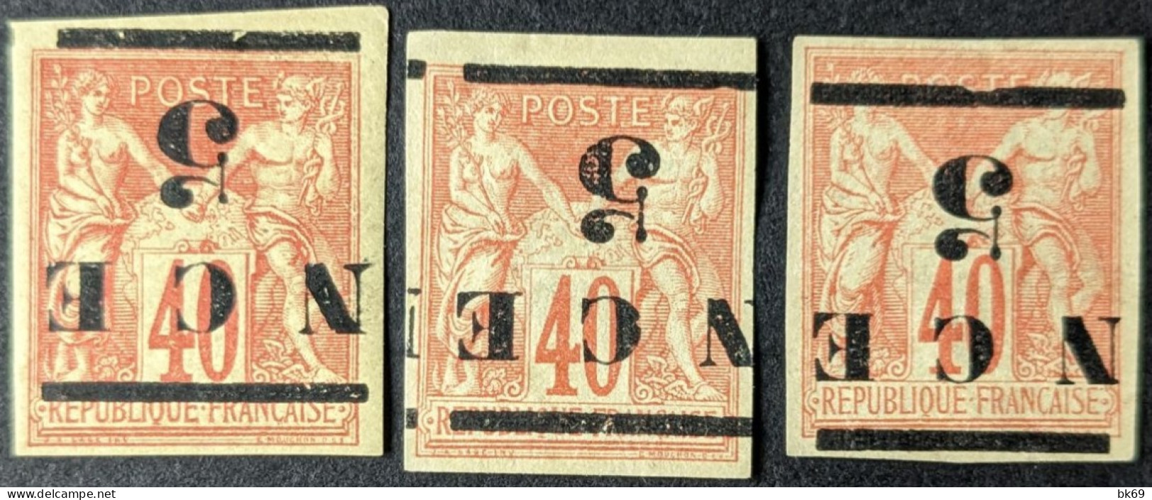 3x 6a Nouvelle Calédonie - Unused Stamps