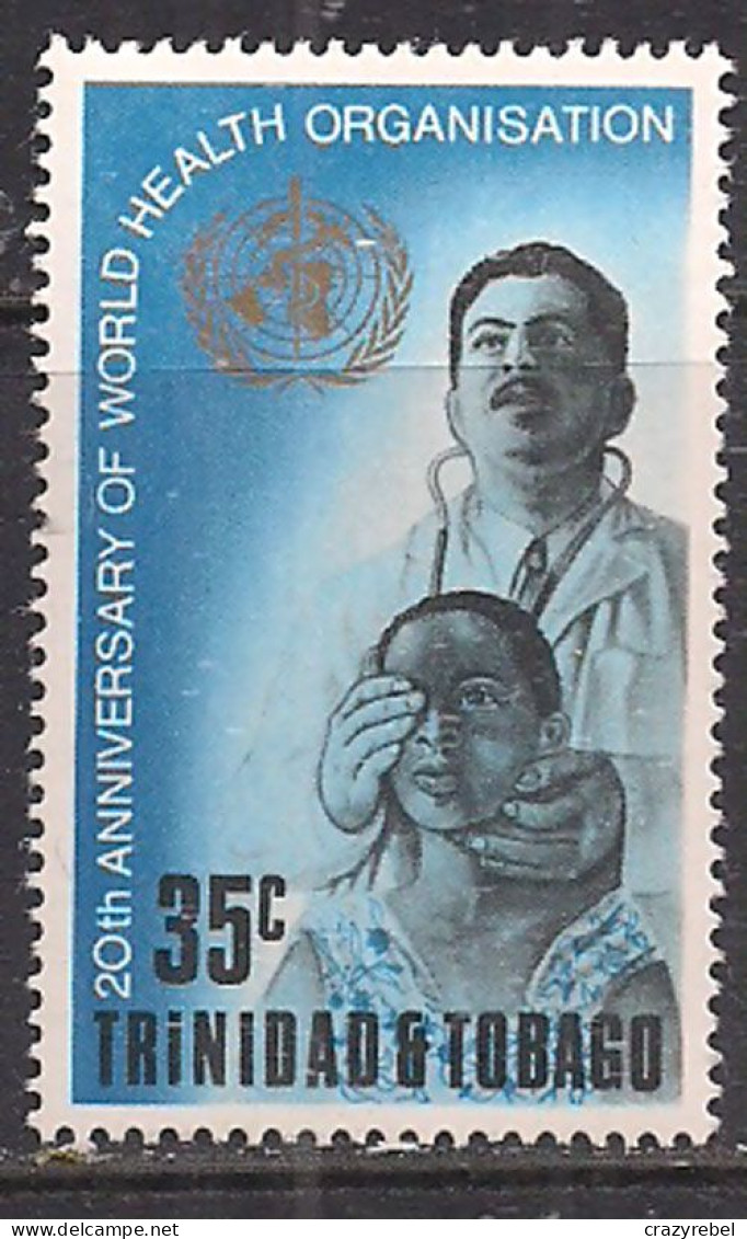 Trinidad & Tobago 1962 QE2 35c Health Organisation MLH SG 330 ( F399 ) - Trinidad & Tobago (...-1961)