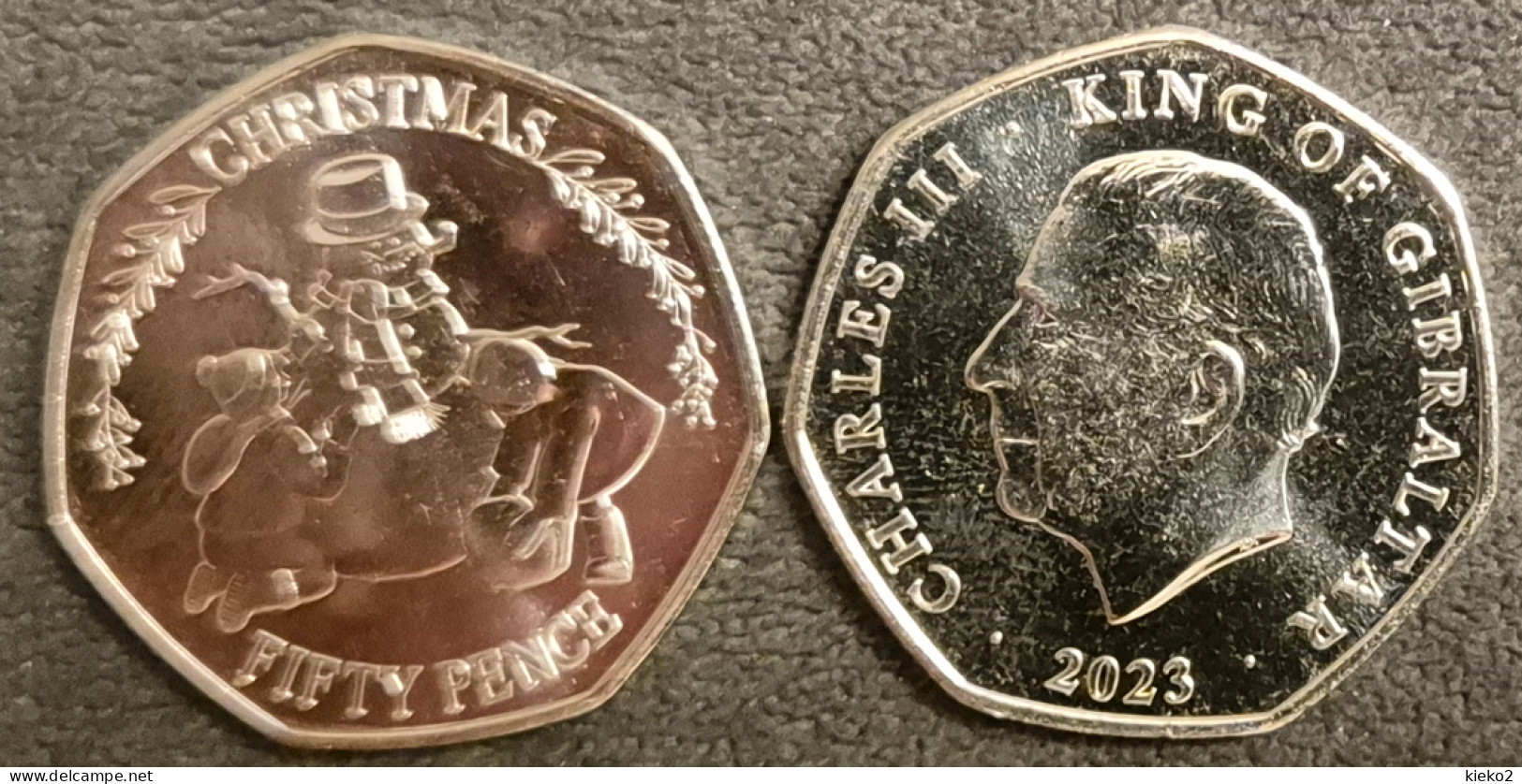 Gibraltar 50 Pence 2023 - King Charles III CHRISTMAS - Gibraltar