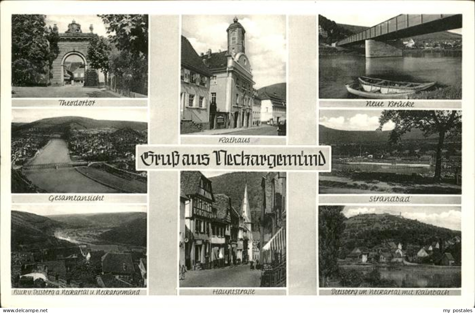 41185279 Neckargemuend Bruecke Strandbad Theodortor Rathaus  Neckargemuend - Neckargemünd