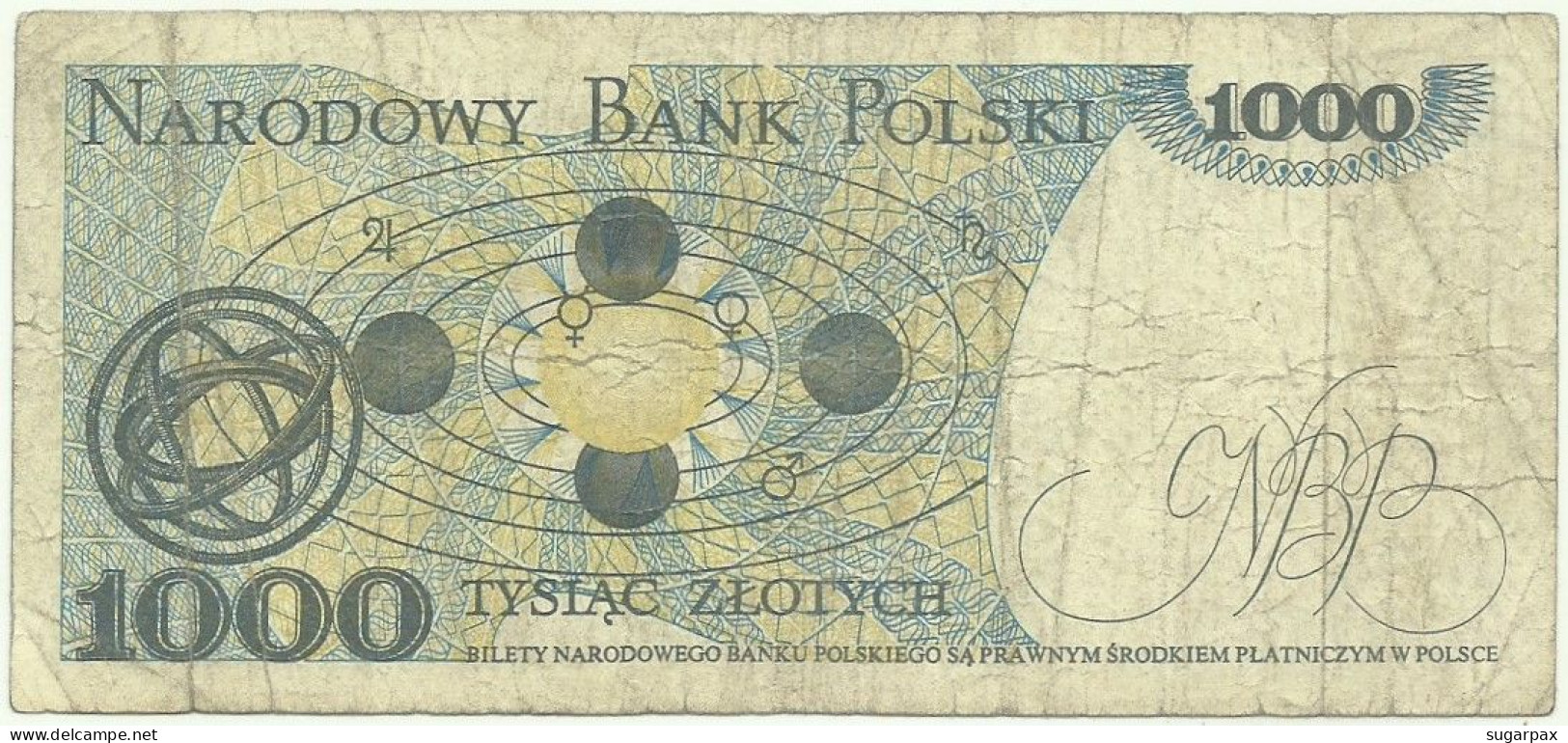 POLAND - 1000 Zlotych - 1982 - Pick 146.c - Série GU - Narodowy Bank Polski - 1.000 - Pologne