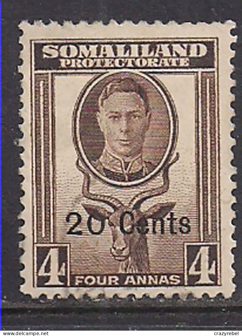 Somaliland 1951 KGV1 2ct Ovpt On 4a Sepia SG 128 Used ( C668 ) - Somaliland (Protectorat ...-1959)