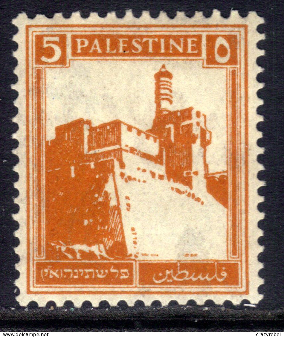 Palestine 1927 - 45 KGV 5m Citadel Jerusalem MM SG 93 ( K1236 ) - Palestine