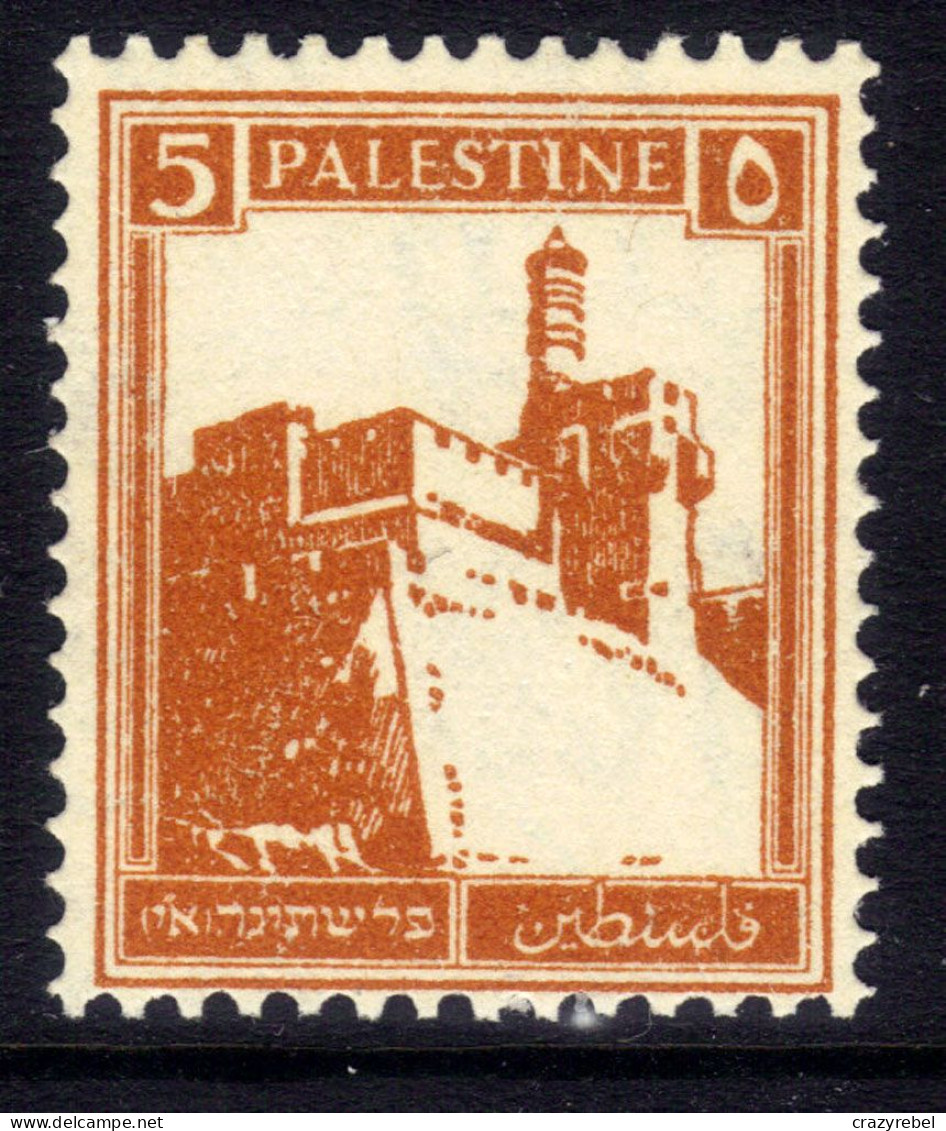 Palestine 1927 - 45 KGV 5m Citadel Jerusalem Umm SG 93 ( J226 ) - Palestine