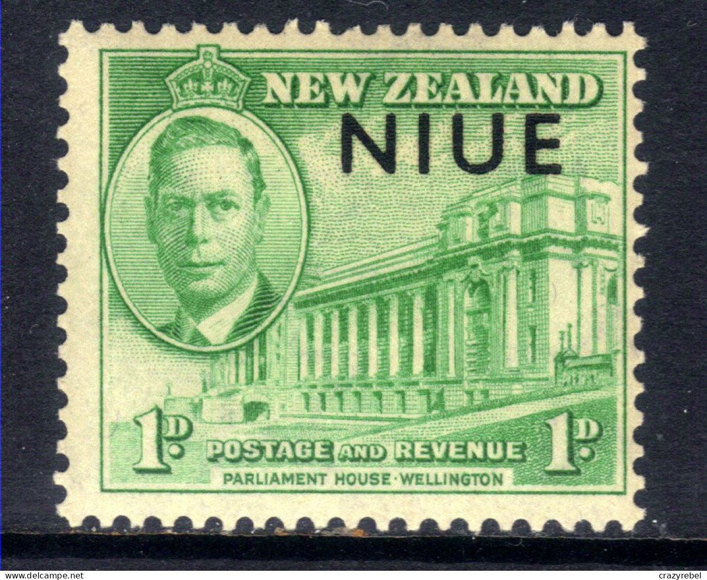 Niue 1946 KGV1 1d Green Peace Lmm SG 98 ( H1041 ) - Niue