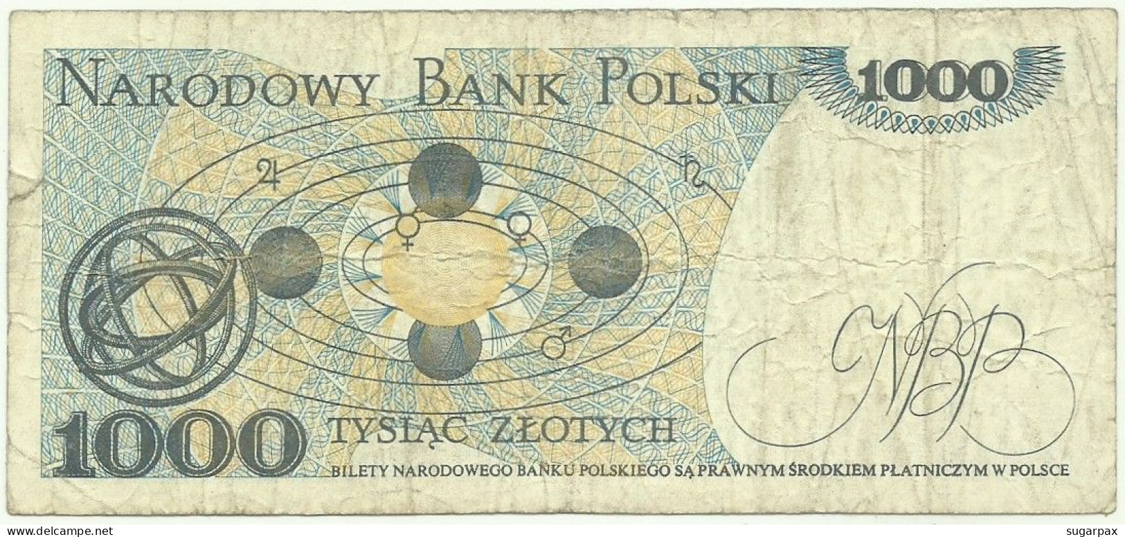 POLAND - 1000 Zlotych - 1982 - Pick 146.c - Série HL - Narodowy Bank Polski - 1.000 - Poland