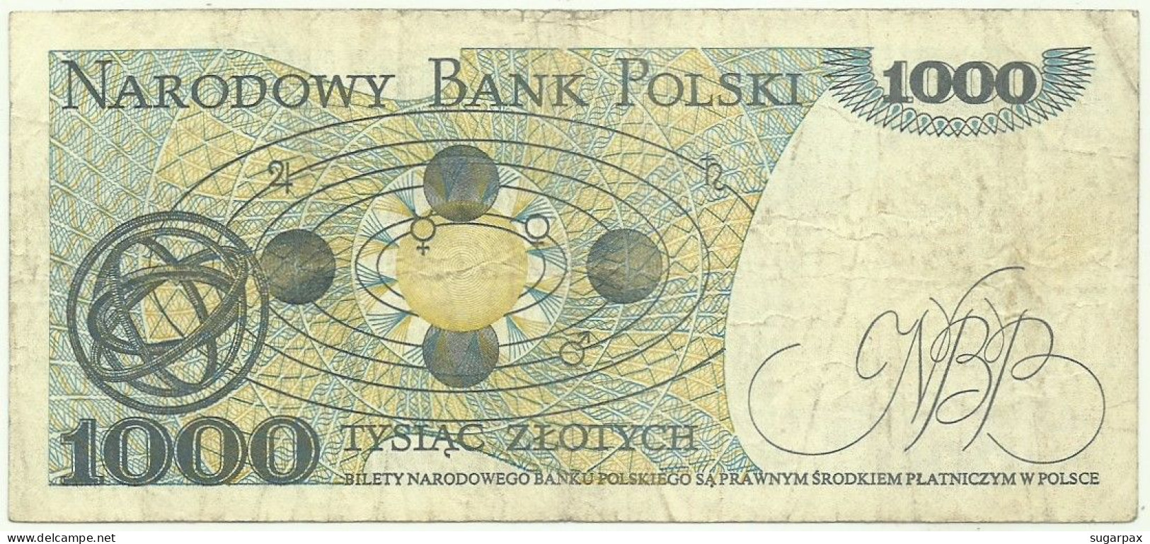 POLAND - 1000 Zlotych - 1982 - Pick 146.c - Série HW - Narodowy Bank Polski - 1.000 - Polonia
