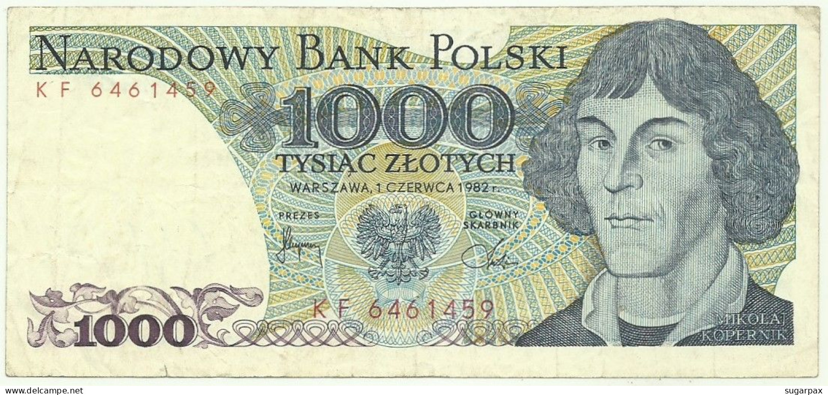 POLAND - 1000 Zlotych - 1982 - Pick 146.c - Série KF - Narodowy Bank Polski - 1.000 - Polonia