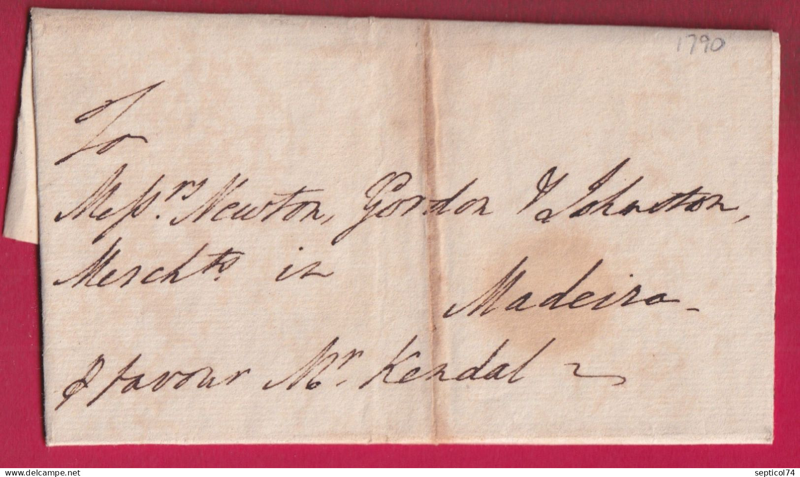 LETTRE DE LIVERPOOL 1790 POUR MADERE MADEIRA PORTUGAL LETTRE - ...-1853 Préphilatélie