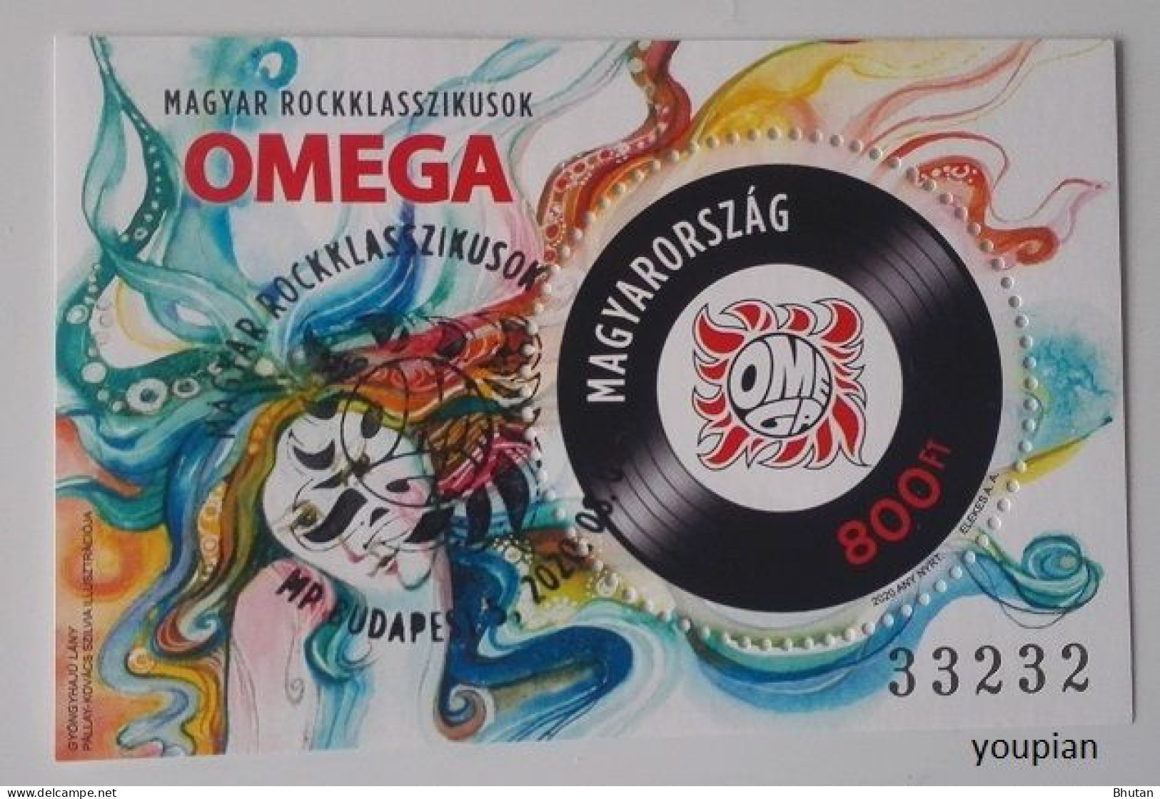 Hungary 2020, Hungarian Rock Classics I. Omega Pearls In Her Hair, Cancelled Unusual S/S - Gebruikt
