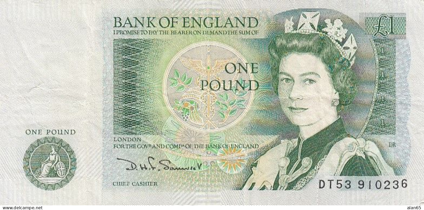 Great Britain #377b, 1 Pound 1981-1984 Banknote - 1 Pond