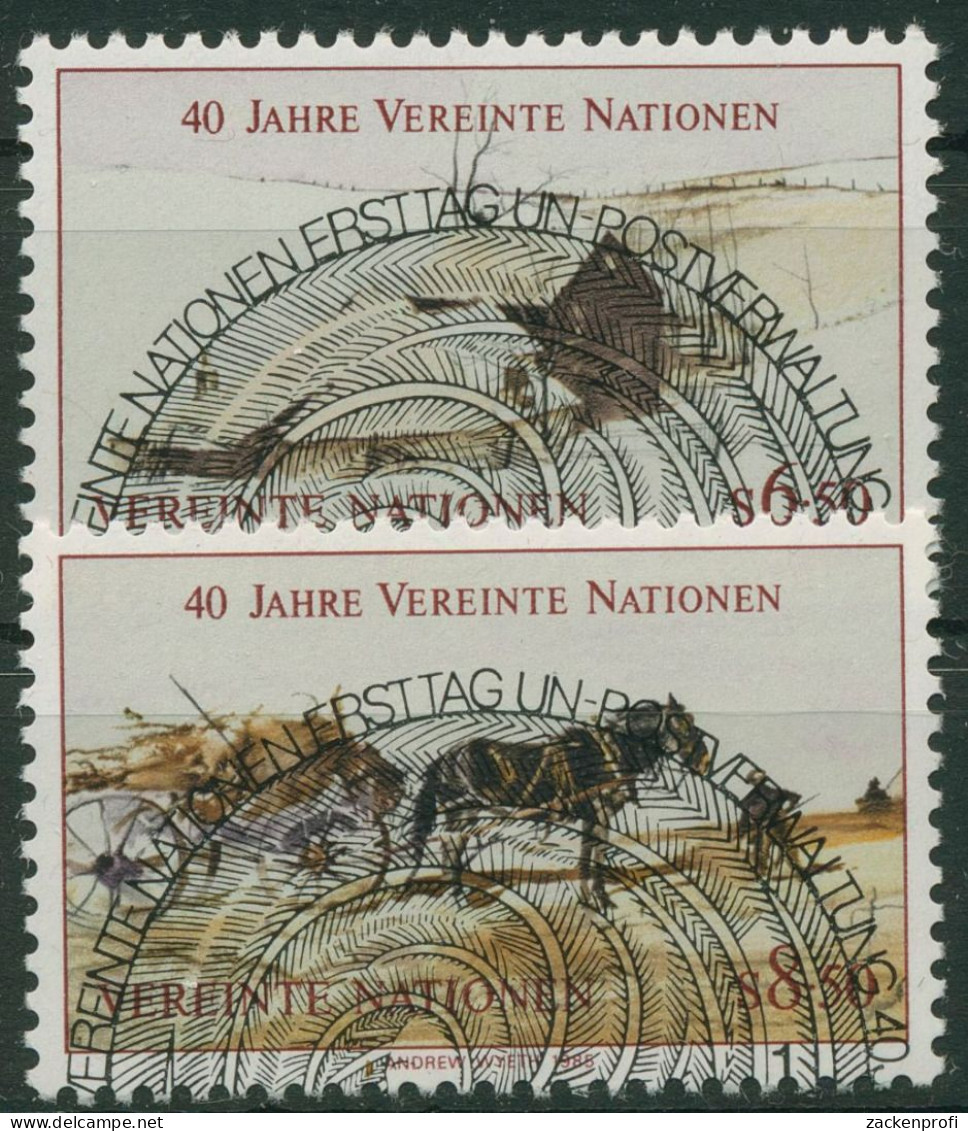 UNO Wien 1985 40 Jahre Vereinte Nationen Gemälde 51/52 A Gestempelt - Used Stamps