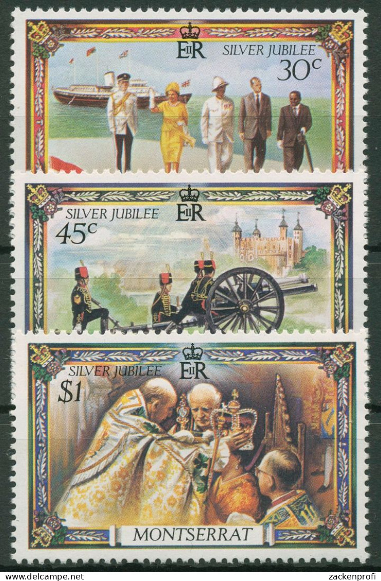 Montserrat 1977 25 Jahre Regentschaft Königin Elisabeth II. 363/65 Postfrisch - Montserrat