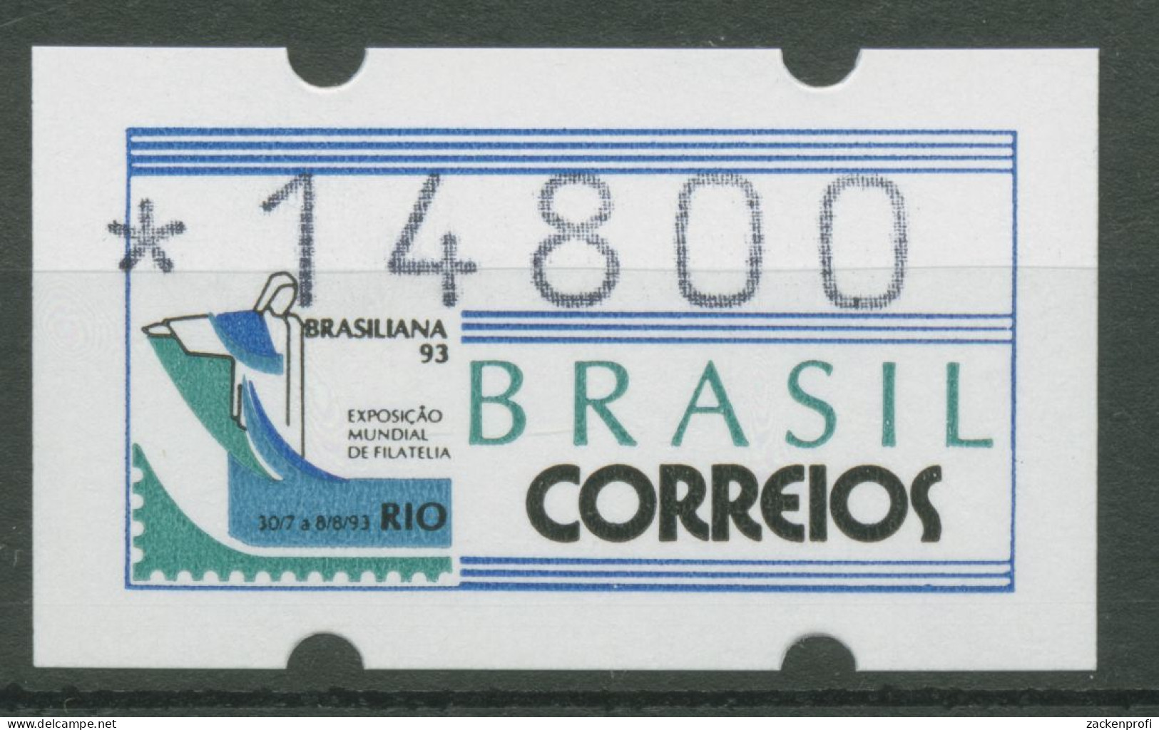 Brasilien 1993 Automatenmarken Einzelwert ATM 5 Postfrisch - Frankeervignetten (Frama)