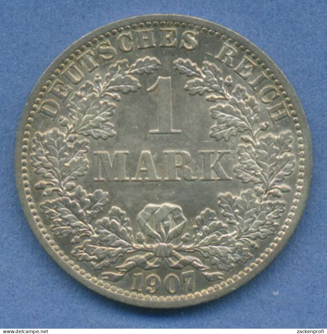 Deutsches Reich 1 Mark Kursmünze 1907 A, J 17 St (m5825) - 1 Mark
