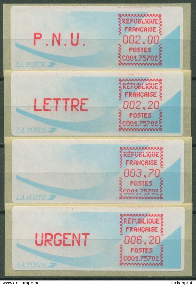 Frankreich ATM 1988 Satz 2,00/2,20/3,70/6,20 ATM 9.8 B ZS 2 Postfrisch - 1985 Papier « Carrier »