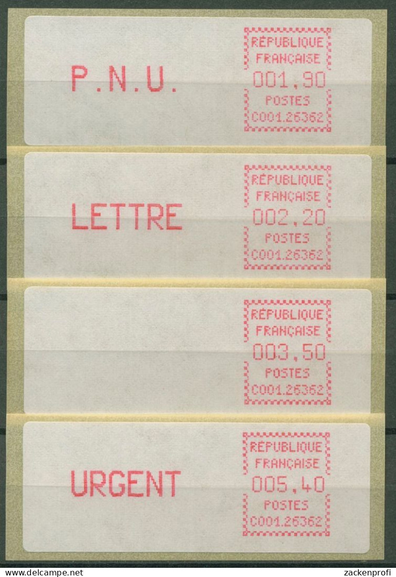 Frankreich ATM 1981 Weißes Papier, 1,90/2,20/3,50/5,40 ATM 3.4.1 ZS 1 Postfrisch - 1985 « Carrier » Paper