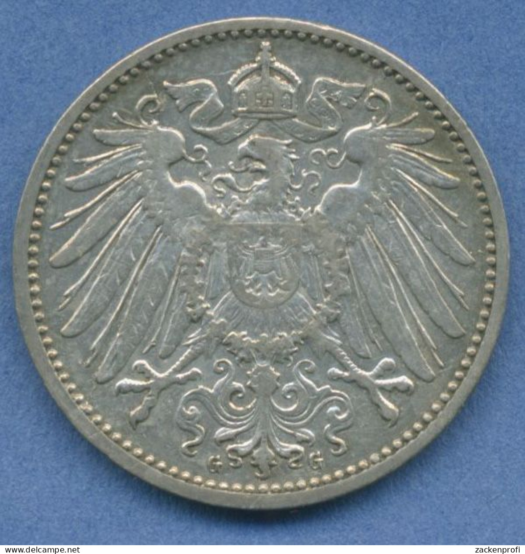 Deutsches Reich 1 Mark Kursmünze 1902 G, J 17 Vz (m5821) - 1 Mark