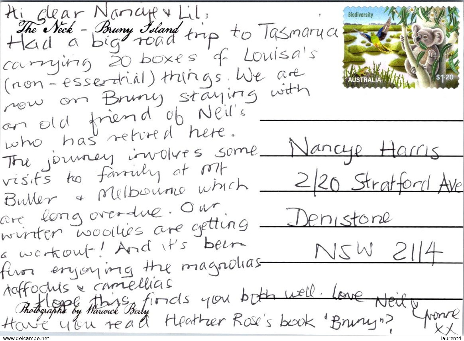 12-2-2024 (4 X 1) Australia - TAS - Bruny Island (posted With Koala 2023 Stamp - No Postmark) - Other & Unclassified